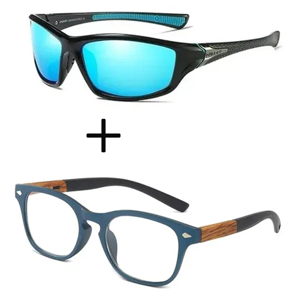 Posterity Mentor Rapid 2 buc!!! pătrat blu din lemn confortabil cadru ultrausor ochelari de citit  pentru bărbați, femei și sport polarizat ochelari de soare - Vanzare /  Bonplat.ro